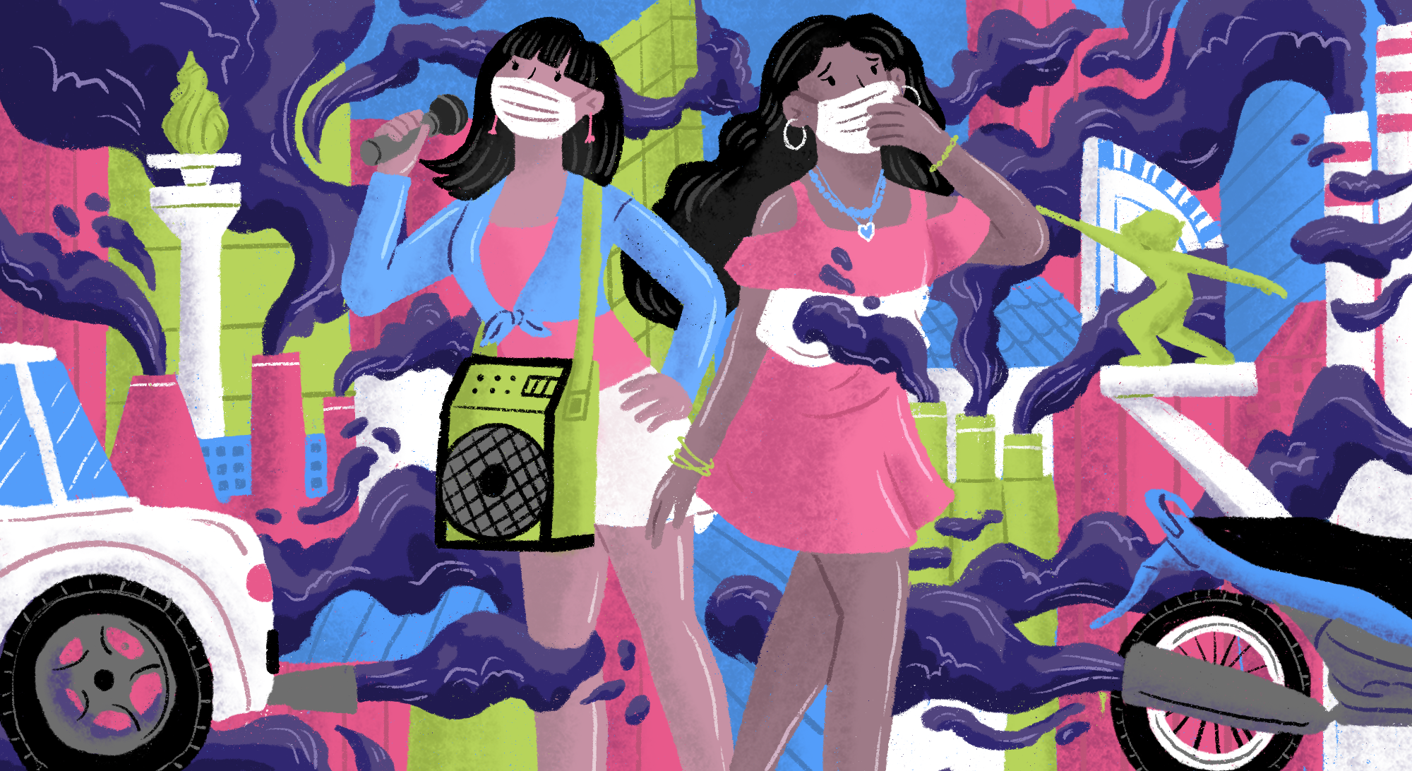 ilustrasi transpuan dan polusi udara