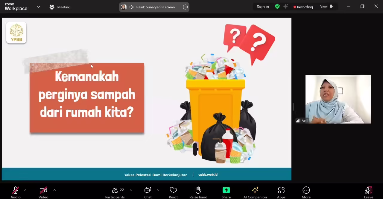 Peserta Zero Waste Lifestyle diajak untuk menjadi bagian dari solusi dengan melakukan langkah nyata yang bisa dilakukan di level individu.