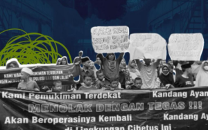 Aksi warga Padarincang memperjuangkan lingkungan bersih. (WALHI)