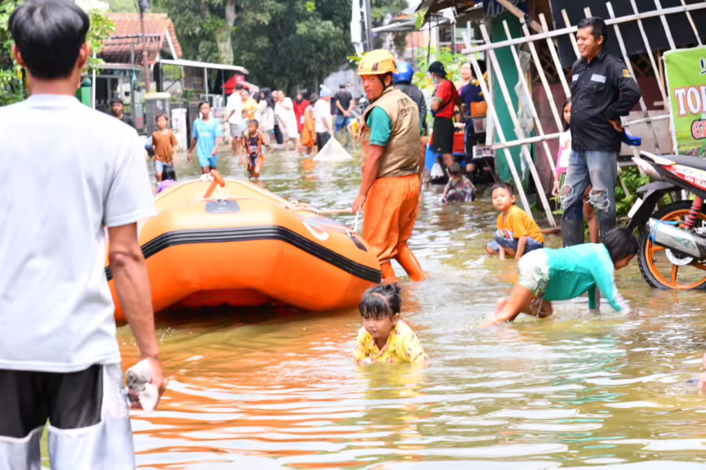 Banjir Bandung selatan merendam tiga kecamatan, 9 Maret 2025. (Humas Pemprov Jabar)