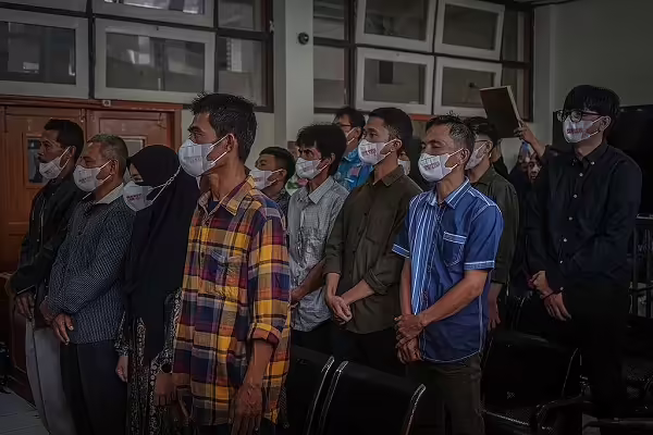 Puluhan saksi memberikan kesaksian untuk perkara kabut asat di Pengadilan Negeri Palembang. (Foto: Abriansyah Liberto/Greenpeace)
